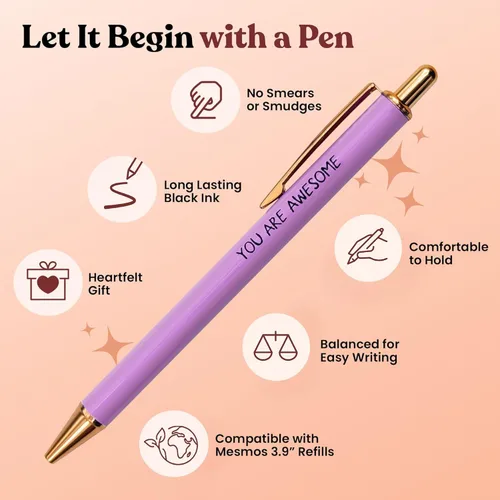 Vista 6 de MESMOS Juego de 6 bolígrafos elegantes de tinta fabricados en Alemania para mujeres, ideas de regalo de agradecimiento para maestras, los mejores