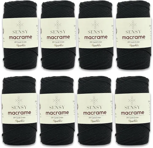Vista 69 de Cuerda de poliéster Sensy Premium de 3 mm, 120 metros, 100% cordón de polipropileno, cuerda de macramé de 3 mm, cordón para bolsos de ganchillo