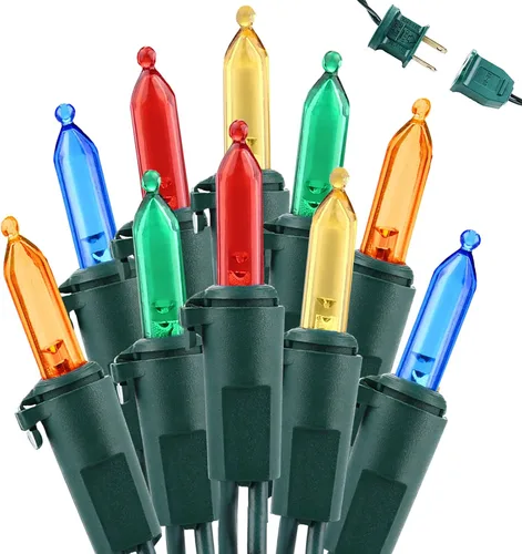 Vista 14 de Brizled Luces de Navidad, 33 pies, 100 LED Conectables de Extremo a Extremo, Mini Luces de Cadena de Navidad, 120V Certificadas UL, Blanco Frío, Luz