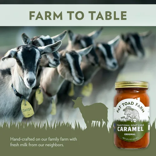 Vista 4 de Fat Toad Farm - Salsa de Caramelo Tradicional de Leche de Cabra/Cajeta, Original, Sin Gluten, 8 fl oz Cajeta tradicional, sin gluten, textura