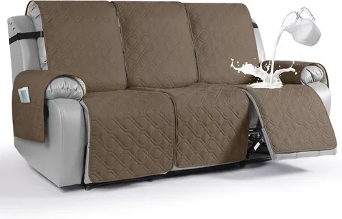 Vista 35 de VANSOFY Funda impermeable para sofá reclinable, lavable, funda para sofá reclinable de 1 pieza, protector de muebles con correas elásticas, bolsillo