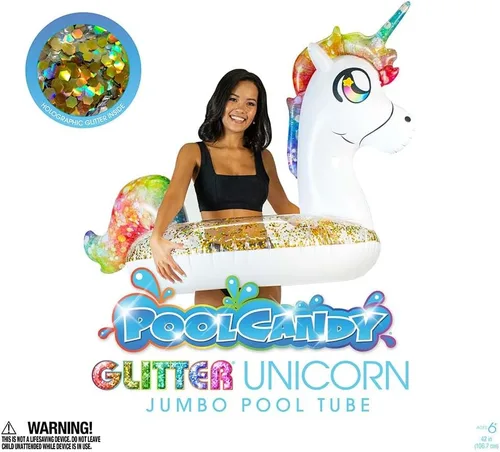 Vista 7 de PoolCandy Tubos inflables de piscina de animales de 42 pulgadas y anillos de natación