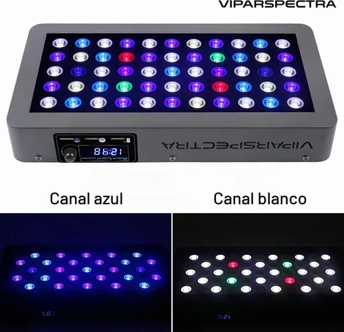 Vista 3 de VIPARSPECTRA 165W LED Aquarium Light Dimmable Full Spectrum LED Reef Lights