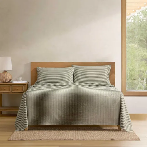 Vista 43 de Eddie Bauer - Juego de sábanas individuales, sábanas de percal de algodón, frescas y frescas, ideales para dormitorio