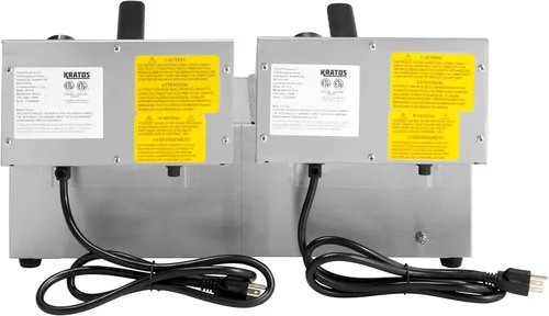 Vista 7 de Kratos Freidora eléctrica comercial para encimera, freidora de tanque doble con canastas, freidora de acero inoxidable para restaurantes y soportes