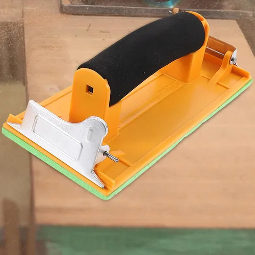 Vista 6 de Soporte de papel de lija Herramienta 2 unids Soporte de papel de lija Mango de plástico sólido Diseño ergonómico para almohadillas de lijado Mano