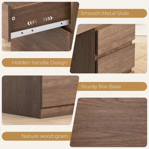 Vista 3 de FUNKOCO Escritorio blanco para computadora con 3 cajones, escritorio de madera para oficina en casa de 53 pulgadas con cajón de archivos