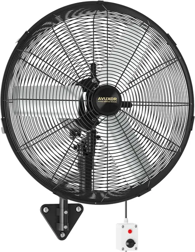 Vista 10 de Ventilador industrial de montaje en pared de 24" con control remoto, motor de CC sin escobillas