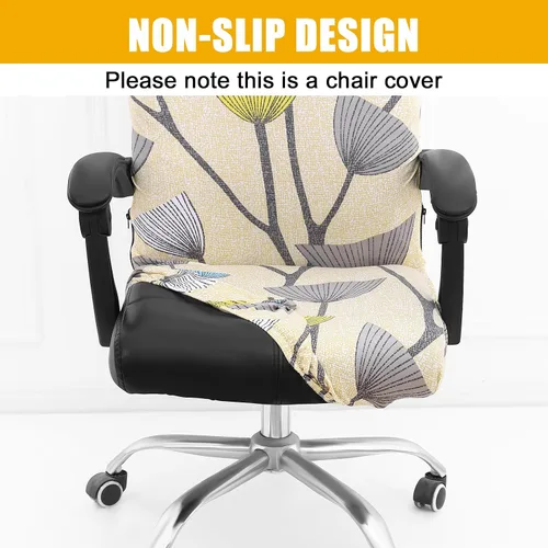 Vista 52 de Smiry fundas elásticas estampadas para silla de oficina de computadora, fundas universales para sillas giratorias de escritorio, extraíbles