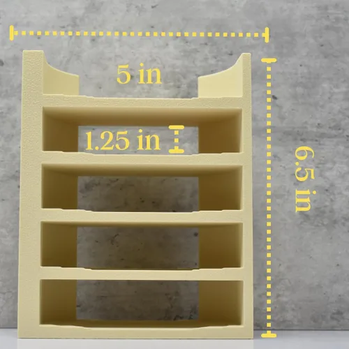 Vista 5 de Estante organizador de tapa compatible con Yeti Rambler y vasos, organizador de 5 tapas que se adapta a la mayoría de tamaños, tapas de vasos, más