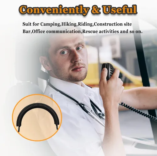 Vista 5 de SAMCOM Walkie Talkies GMRS de largo alcance con micrófono de altavoz USB-C, paquete de 4, radios bidireccionales de mano GMRS de largo alcance
