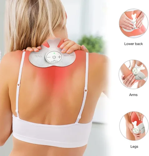 Vista 5 de Easy@Home Tens Unit ETP015 - Almohadillas de electrodo inalámbricas autoadhesivas, 4 unidades de 6.5 x 3 pulgadas, reutilizables, diseño