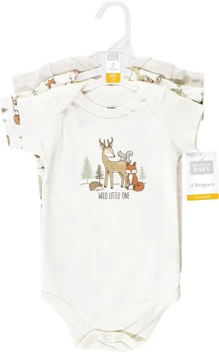 Vista 428 de Hudson Baby baby-girls Cotton Bodysuits 3-pack