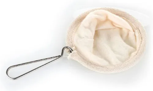 Vista 9 de Bolsa de filtro de café reutilizable, tela de franela, colador de té y café con mango de acero inoxidable para cafetera, accesorios para cafeteras