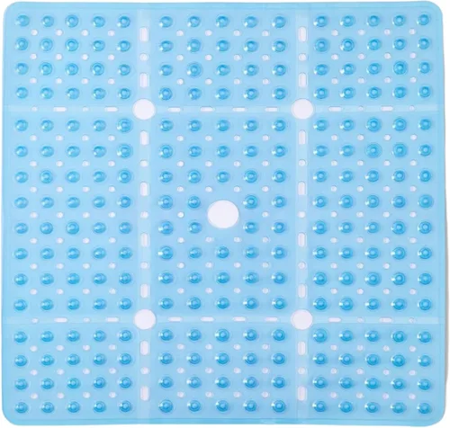 Vista 10 de ENKOSI Alfombrilla grande de 27 x 27 pulgadas cuadrada antideslizante para la ducha Alfombrilla antideslizante para cabina de ducha para personas