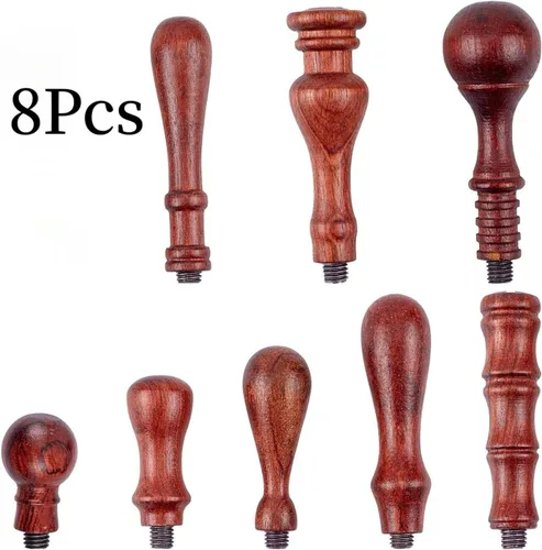Vista 8 de CRASPIRE Mango de sello de cera de repuesto de mango de madera natural para sellar sellos de cera, decoración de boda