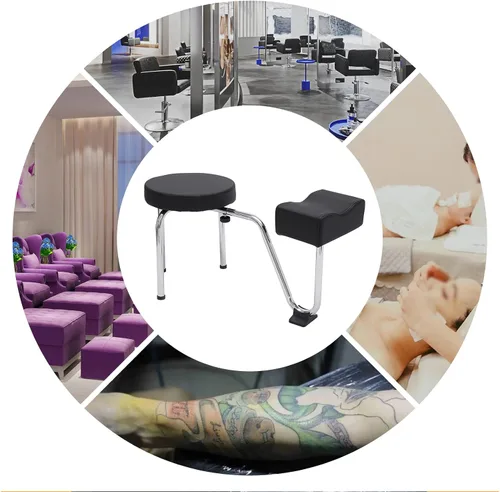 Vista 5 de Reposapiés de pedicura, taburete de pedicura, manicura, altura y distancia, reposapiés ajustable para tecnología de uñas, pedicura, equipo de uñas