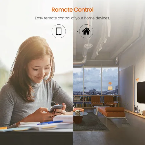 Vista 4 de TENDA SP3 (2 unidades) Interruptor de salida WiFi de enchufe inteligente, compatible con Alexa y Google Assistant para control de voz, temporizador