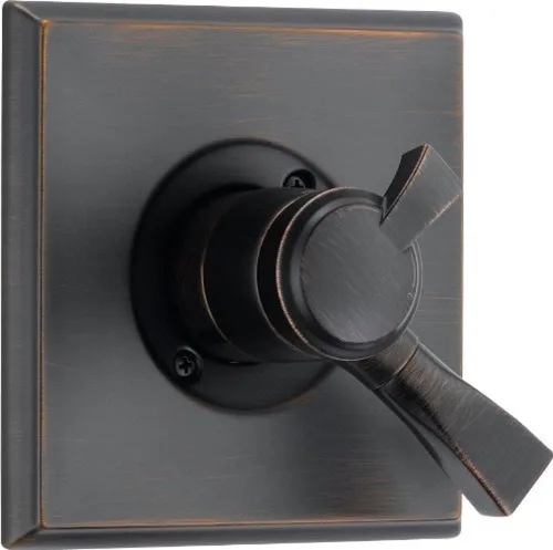 Vista 4 de Delta Faucet Dryden Serie 17 Kit de ajuste de válvula de mango de ducha de doble función, bronce champán T17051-CZ (válvula no incluida)