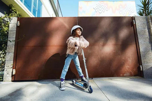 Vista 7 de HUDORA Scooter para niños de 8 años en adelante y adolescentes de 12 años en adelante, scooter para adultos con ruedas grandes, ligero y duradero