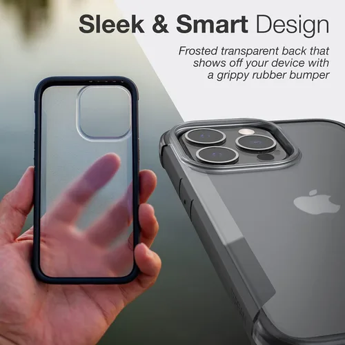 Vista 7 de RAPTIC Terrain - Funda para iPhone 13 Pro, biodegradable y fabricada en Estados Unidos, protección contra caídas de 10 pies, color negro