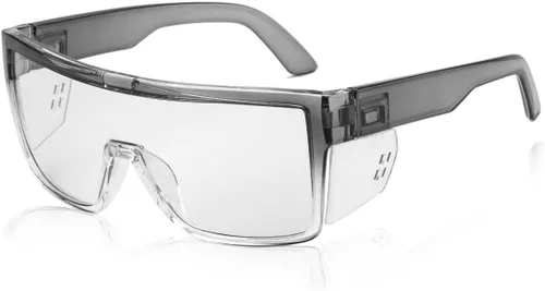 Vista 10 de Gafas de seguridad fotocrómicas de transición para hombres y mujeres, gafas de seguridad envolventes con protección UV anti luz azul