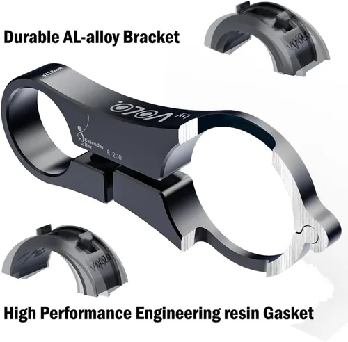 Vista 4 de Volo - Extensor de barra estable de aluminio duradero para manillar de bicicleta, soporte de montaje para bicicleta, soporte para soporte