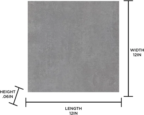 Vista 8 de FloorPops Azulejos de suelo gris Tundra Peel & Stick, FP3326