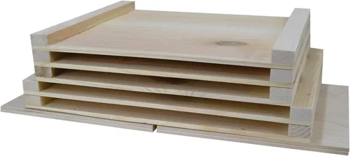 Vista 5 de Caja de almacenamiento de madera para botellas de vino o bebidas con divisor