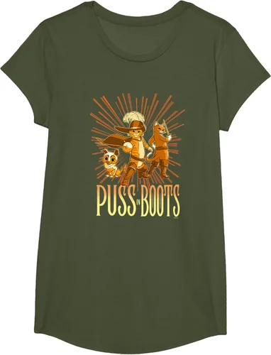 Vista 95 de DreamWorks Puss in Boots: The Last Wish Cat Trio Poster - Camiseta pequeña Negro
