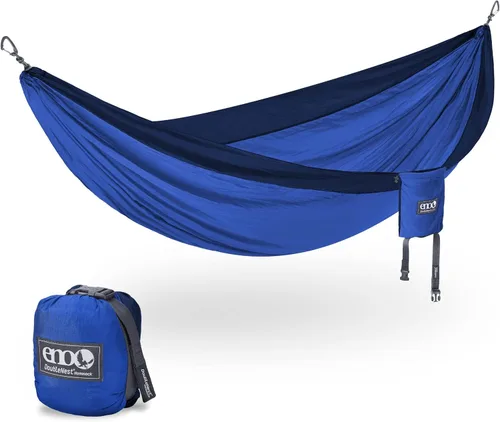 Vista 10 de ENO Eagles Nest Outfitters - Hamaca DoubleNest, portátil para dos Aqua Zafiro Ámbar