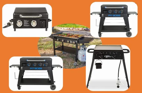 Vista 7 de Firsgrill Revestimientos para tazas de grasa para parrilla Pit Boss, maquinilla de afeitar de rinoceronte azul y ahumadores Country 2/3/4 quemadores