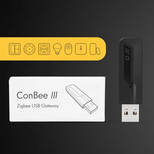 Vista 4 de ConBee III - Universal Zigbee 3.0 USB Gateway dongle, incl. deCONZ & Phoscon App, domótica, asistente del hogar, ioBroker, Zigbee2MQTT
