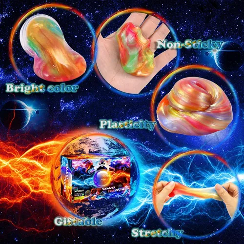 Vista 5 de Paquete de 24 regalos de fiesta de slime de bolas súper suaves y perfumadas para niñas y niños, idea de regalo para bolsas de regalos para niños