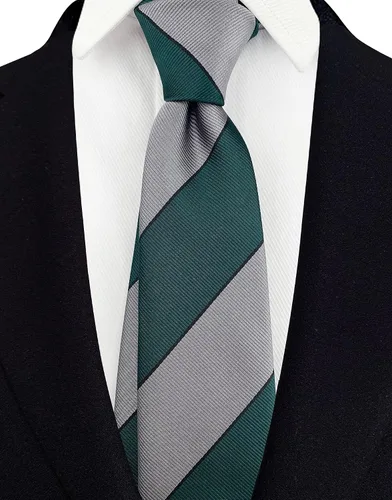 Vista 2 de Corbatas de boda de diseño formal con diseño de rayas modernas para hombre, 3.15 pulgadas