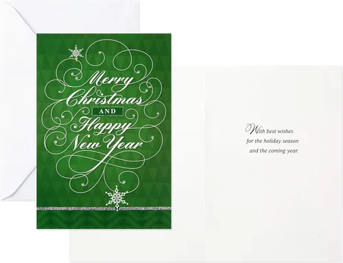 Vista 7 de Hallmark Image Arts - Juego de tarjetas navideñas en caja, elegantes letras (4 diseños, 24 tarjetas con sobres)