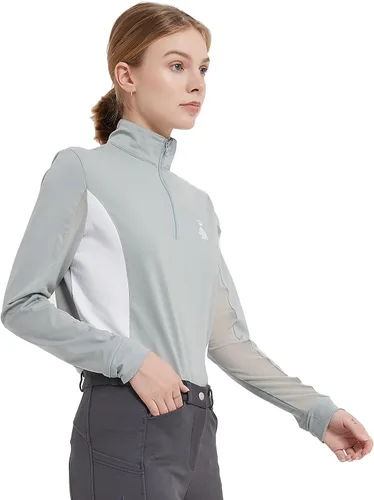 Vista 4 de HR Farm - Camisa de manga larga Ice Feel de secado rápido para mujer