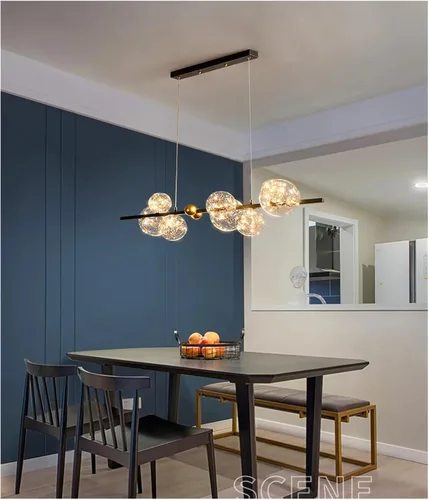 Vista 3 de Modern Dining Room lamparas decoracion hogar moderno Smart Pendant Lights Decoration Salon Chandeliers for Dining Room,Dining Light Fixtures Cold