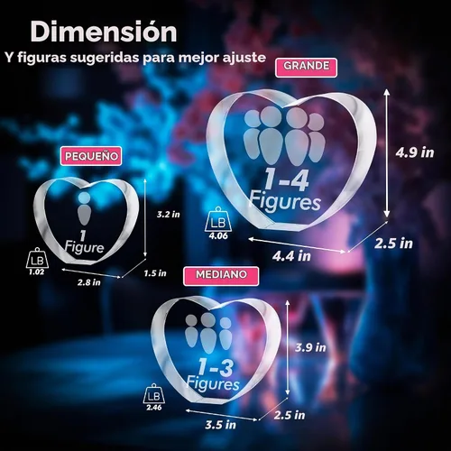 Vista 3 de Cristal de corazón 3D