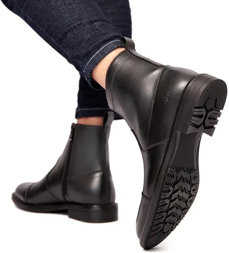 Vista 9 de Botas de vestir Chelsea para hombre, botas altas o medias, sin cordones, para negocios, de cuero genuino, para trabajo, uso diario, zapatos casuales