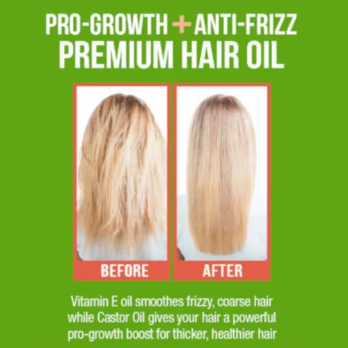 Vista 4 de Difeel Premium Castor Plus Vitamina E - Aceite para el cabello Pro-Growth + Anti-Frizz Premium, 2.5 oz.