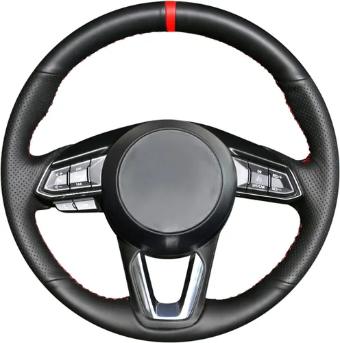 Vista 5 de MEWANT Funda de cuero de microfibra negra personalizada para Mazda 3 2017-2018 / Mazda 6 2017-2018 CX-3 2018-2019 CX-5 2017-2019 CX-9 2016-2019