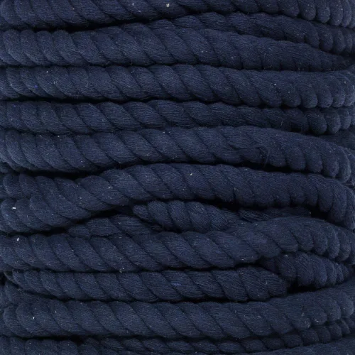 Vista 30 de Cuerda de algodón trenzado súper suave de 3 hebras (negro, 1 pulgada x 10 pies)