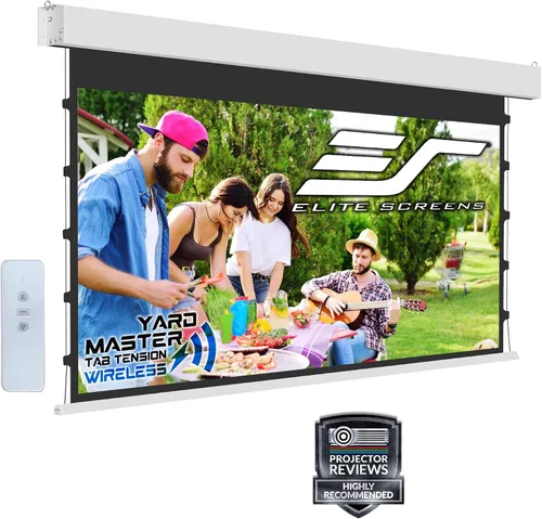 Vista 9 de Elite Screens Yard Master Wireless, 125 pulgadas Diag. Pantalla de proyector motorizada para exteriores 16:9, batería de iones de litio recargable