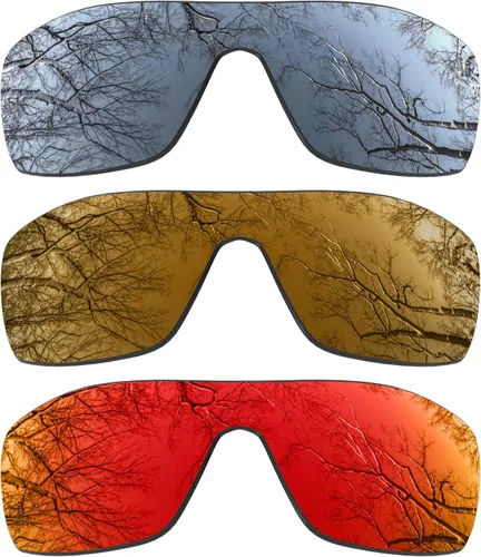 Vista 17 de ToughAsNails 3 pares de lentes de repuesto polarizadas para Oakley Oil Rig Pack-BS25