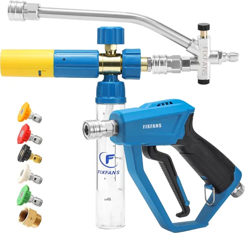 Vista 11 de Cañón de espuma FIXFANS con adaptador de repuesto para Portland Husky Ryobi Wide Neck Pressure Washer Snow Foam Lance, Heavy Duty Power Washer