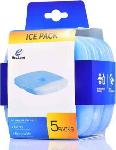 Vista 2 de Paquete de hielo frío de ladrillo reutilizable de larga duración fresco delgado congelador paquete refrigerador para loncheras bolsa