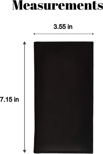 Vista 3 de Fundas básicas de piel sintética para chequera COLORES, Negro -, Classic