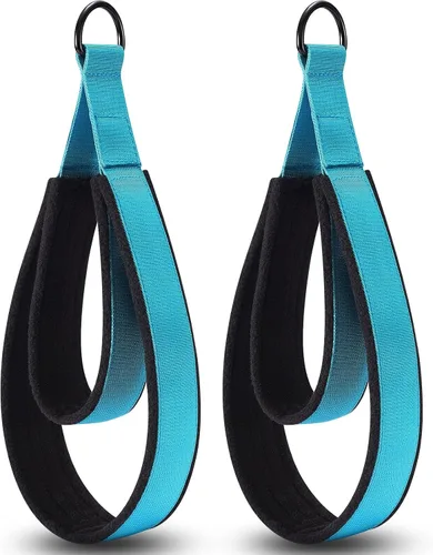 Vista 13 de TOBWOLF 2PCS Pilates Straps for Reformer, Double Loop D Ring Foot Hand