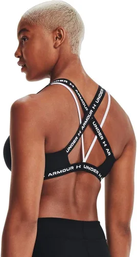 Vista 2 de Under Armour Sujetador bajo con espalda cruzada para mujer, Púrpura